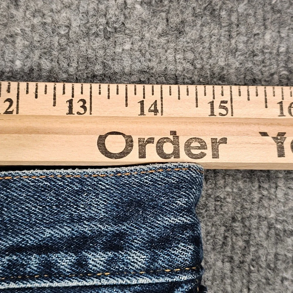 Hollister Slim Straight Jeans Mens 28x28 Blue Medium Wash Button Fly Denim